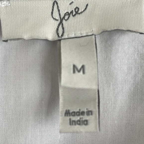 ANTHROPOLOGIE JOIE HAUKEA  SHIRRED PEPLUM TOP WHITE SIZE MEDIUM - Picture 7 of 10